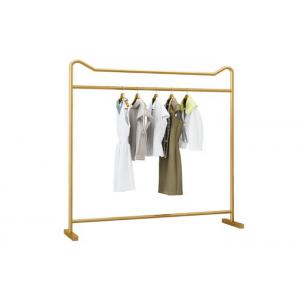 China 201 Steel Clothes Display Stand For Lady 's Clothing Metal Plating Golden Color supplier
