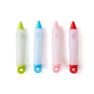 4 Pack Silicone Decorating Pen Decorating Syringe Cylinder For Chocolate Pastry Cream