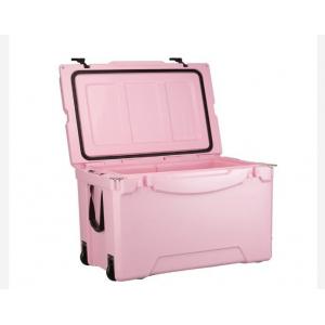 China 75L Wheeled Rotomolded Cooler Box , Insulated Ice Box With PU Insulation supplier