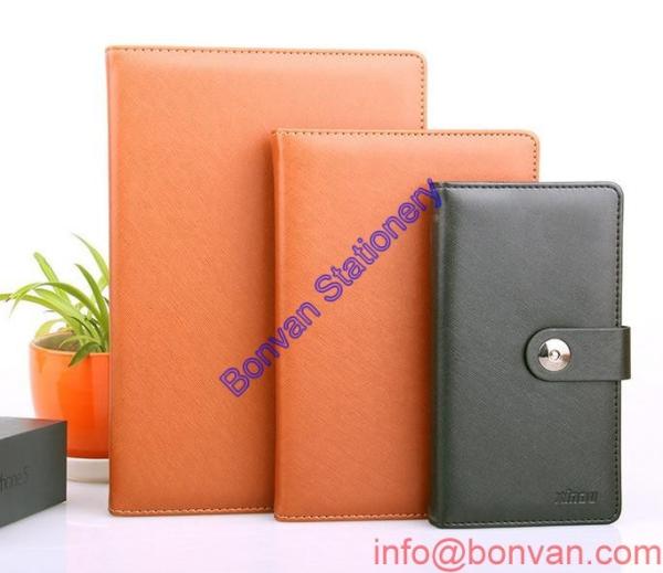 Cuaderno diario de cuero del diario del planificador de la PU de la promoción barata en China