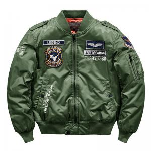 China Vintage Puffer Mens Varsity Jacket Sports Bomber Leather Jacket supplier