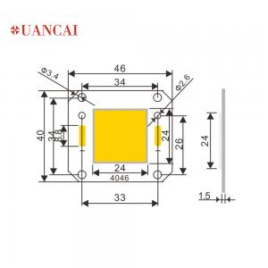 Street Light US Bridgelux 2700K 100W Floodlight COB Chip