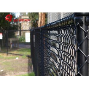 Hot Dipped Galvanized Chain Link Fence Fabric 6 Foot Black Color 9 Gauge
