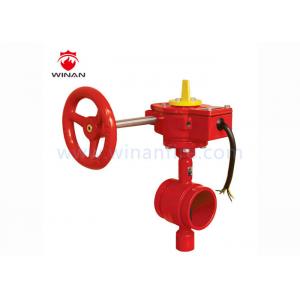 Grooved Asme B16.1 Type Signal Fire Fighting Butterfly Valve DC 24V 1A Red