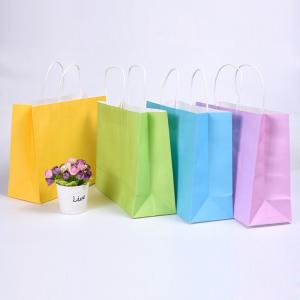 China Elegant Stylish Brown Paper Carrier Bags , Colored Paper Bags With Handles supplier