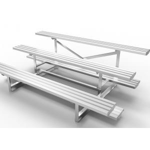 Three Rows Fixed Aluminum Temporary Spectator Stands For Soccer Football Court