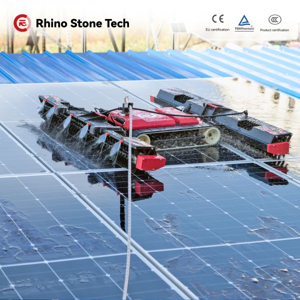 Distance-Operated Robot Cleaning Crawler Solar Panel Dust Buster Solution PV Prevention Cleaner