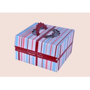 Portable Paperboard Cake Box , Pastry Box for Cake Shop Take Out Service