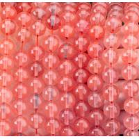 China Rose Cherry Quartz Loose Bead Strands Semi Precious Stone Watermelon Red Quartz For DIY Jewelry Making on sale