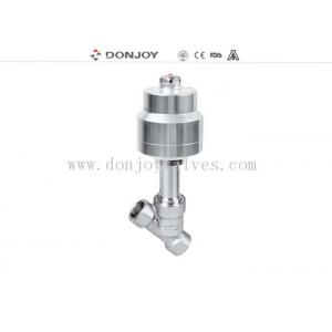 China Donjoy Stainless steel Pneumatic Angle Seat Valve with BSP Thread supplier
