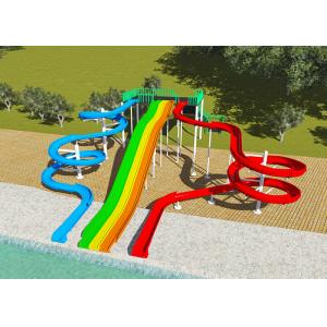 China Commercial Water Park Design Slides , Spiral FRP Water Play Design supplier