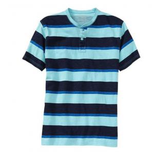 China custom mens strip rugby button t shirt supplier