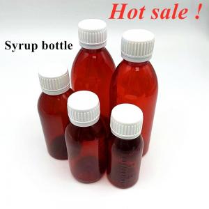 China 150ml Plastic Syrup Bottle Tamper Proof Cough Syrup Brown Bottle supplier