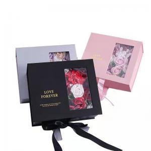 Recycled FSC Valentine'S Day Flower Gift Box With Transparent Window