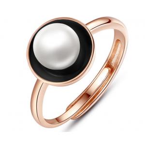 Women's fashion wild s925 silver bowl Pearl Ring