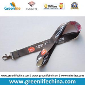 Staff visitor full color heat-transferred printing top quality custom logo lanyard for safety