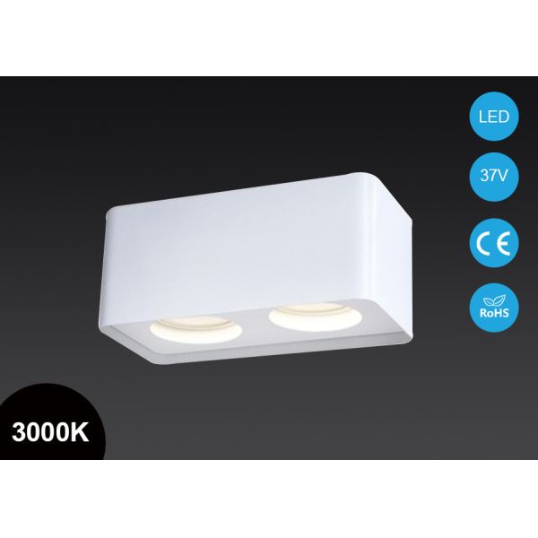 China Double CE variable carré réglable RoHs de taille de plafonnier de l'ÉPI LED des têtes 2*7W supplier
