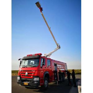 460hp 10 Wheeled Hydraulic Fire Truck , 18M Hydraulic Telescopic Water Rescue Fire Truck