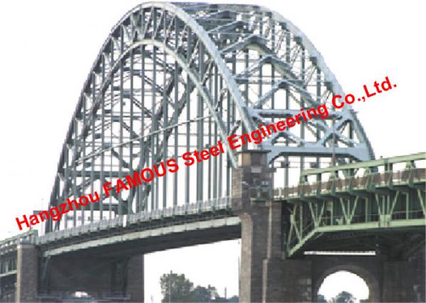 Tied Arch Steel Bridge Deck Construction With Bowstring Arch Girder