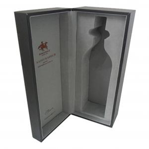 Flip Lid Box Wine Gift Packaging  Box With Flocking Blister Insert