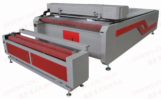 Textile laser cutting DT-1830 safa fabric auto-feed fabric CO2 laser cutting
