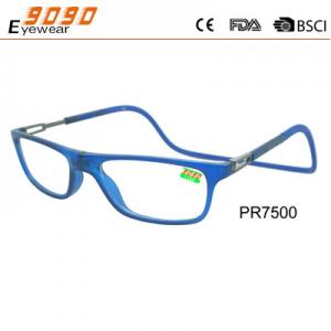 China Men and Women Adjustable Hanging Neck Magnetic Front Rim Reading Eyeglasses Unisex Reading Glasses supplier