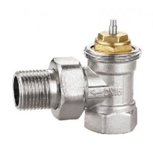 Angled Thermostatic Trv Cast Iron Radiator Valves 3/4'' X 3/4'' Nickel Plated