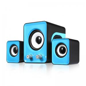 China Wired Computer Speakers USB 2.1 Speakers Stereo Two Satellites with Subwoofer for PC  Available in Multiple Colors supplier