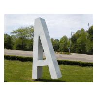 China Free Standing Letter Stainless Steel Sculpture Corrosion Stability Painted Finishing on sale