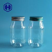 China Clear Round Sweet Salt Nuts Leak Proof Plastic Jar 400ml 125mm Height on sale