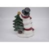 Logo Customized Polyresin Crafts Snowman Christmas Tree Decorations Figurines
