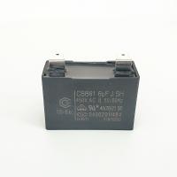 China CBB61 450V 6.0mfd Cooker Hood Capacitor Black Plastic Triangle With Location Hole on sale