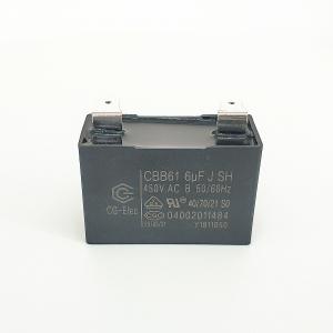 CBB61 450V 6.0mfd Cooker Hood Capacitor Black Plastic Triangle With Location Hole