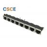 China Eco Friendly 1x8 Port Shielded RJ45 Jack / Multi Pin Connector ISO14001 wholesale