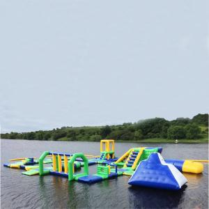 China Lake Floating Inflatable Water Park / Inflatable Water Games For Adults And Kids supplier