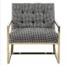 Contemporary Leisure Stainless Steel Swallow Gird upholstery Armchair Sofa chair