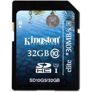 Kingston 32GB SDHC Card Elite Class 10 UHS-1 Price $15.6