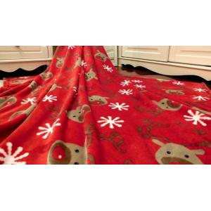 China Super Soft Printed Coral Fleece Blanket / Coral Plush Blanket For Travel , Hotel supplier