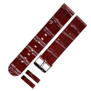 China Polished Wide Genuine Leather Watch Bands , 22mm Mens Leather Strap supplier