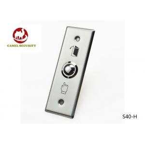 N.O / COM Contacts Slim Press To Exit Switch , Round Corner Stainless Steel Push Button