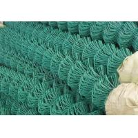 China 5x5cm Chain Link Mesh Fence , L25m Green Vinyl Chain Link Fence on sale