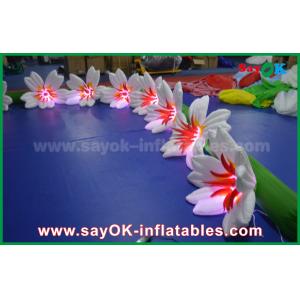 China 8m Long Nylon Inflatable Lighting Decoration Lily Flower Chai For Wedding supplier