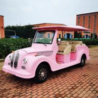 China Pink Classic Sightseeing Car New Electric Vintage Car Can Carriage 8 -11 People On Sale on sale
