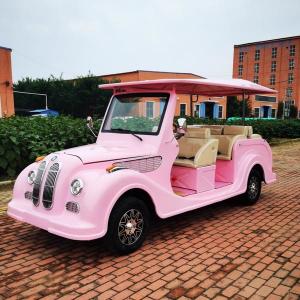 Pink Classic Sightseeing Car New Electric Vintage Car Can Carriage 8 -11 People On Sale