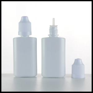 White PET E Liquid Bottles , Plastic Eye Dropper Bottles 30ml Childproof Cap