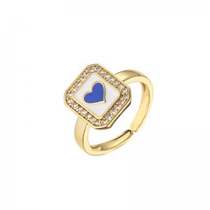 Adjustable Women 14k Gold Ring Oil Drop Rectangular Heart Diamond Engagement  Ring