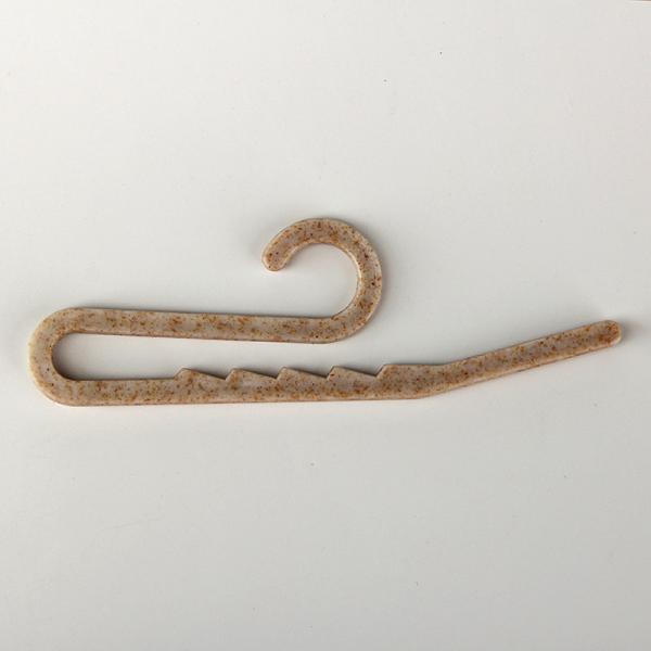 Natural Color Biodegradable Single Plastic Sock Hooks 2mm Thick