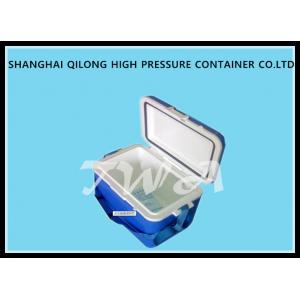 China 16L HS713C Ice Cooler Box White Top And Blue Box 380×250×346 Mm supplier