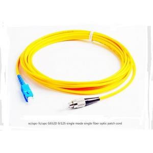 China SC Fiber Optic Patch Cord Single Mode G652D 9 / 125 Fiber Optic Cable For FTTX System supplier