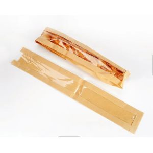 China Embalaje Impresión personalizada de papel kraft bolsas de plástico para pan Reciclar pantalla de impresión SGS wholesale